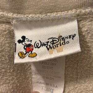 Walt Disney World Mickey Tag Sweatshirt - Cream/Red/Yellow (distressed)